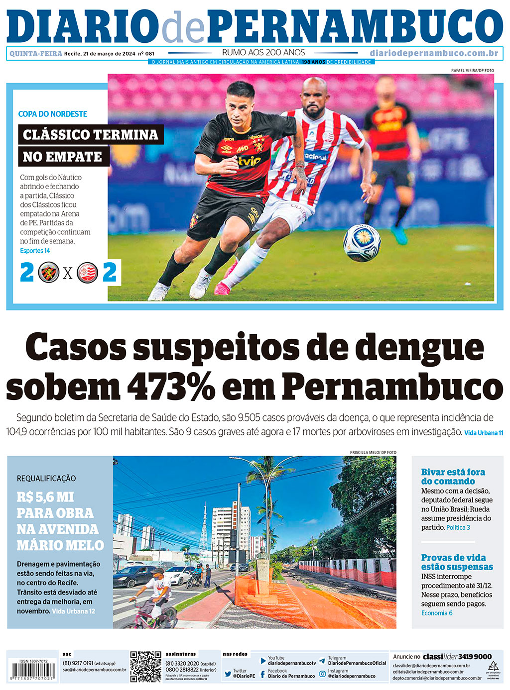 Índice do dia | Diario de Pernambuco - O mais antigo jornal em ...