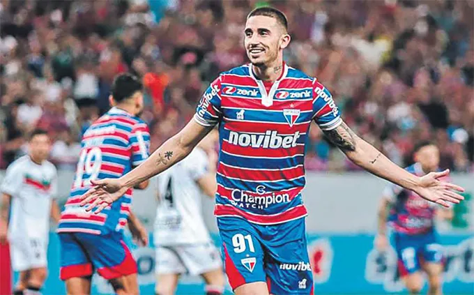 Thiago Galhardo jogou pelo Fortaleza no ano passado e estava emprestado ao Gois (ORTALEZA/DIVULGAO)
