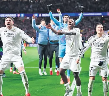 Jogadores do Real Madrid comemoraram o resultado (AFP)