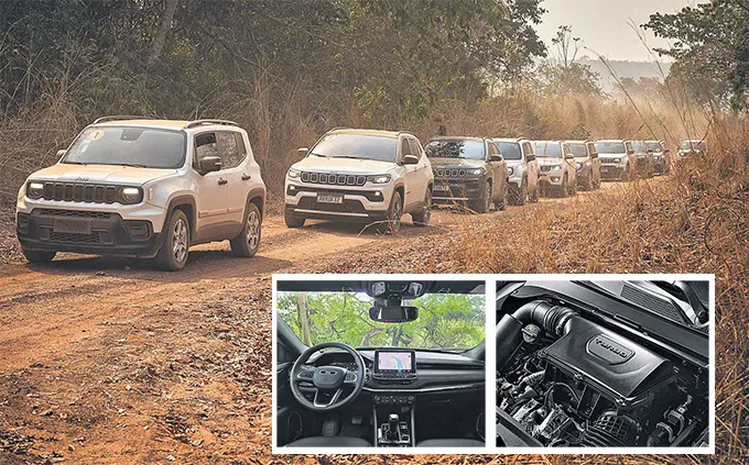 Modelo, equipado com motor Hurricane 2.0 turbo, conta com sistema que aciona a trao 4x4 automaticamente (FOTO: JEEP/DIVULGAO e PEDRO IVO BERNARDES/DP)