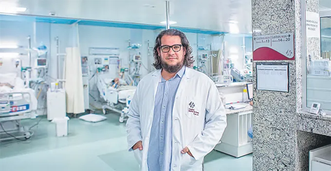 Aaro Barreto  o coordenador da UTI do HJF e fala do impacto de protocolos rigorosos (RAFAEL VIEIRA/DP FOTO)