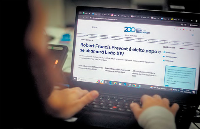 Diario: nova pgina aprimora a experincia do leitor com jornalismo de qualidade (NIVALDO FRAN/DP FOTO)