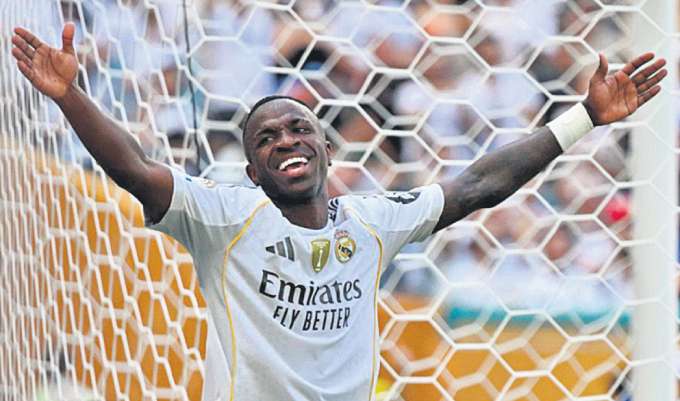 Vini Jr. teve uma atuao discreta na estreia do Real Madrid (PATRICIA DE MELO MOREIRA / AFP)