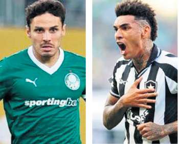Palmeiras e Botafogo: um deles vai estar entre os oito melhores (CESAR GRECO/PALMEIRAS E VITOR SILVA/BOTAFOGO)
