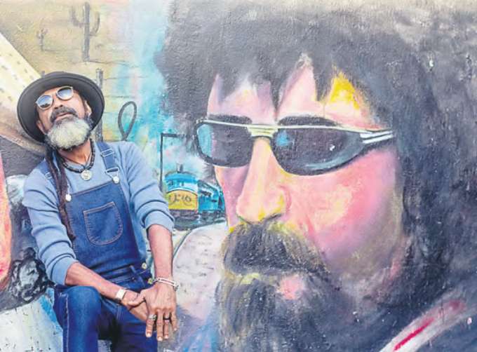 Uma pintura em homenagem ao dolo  um dos destaques (NIVALDO FRAN/DP FOTO)