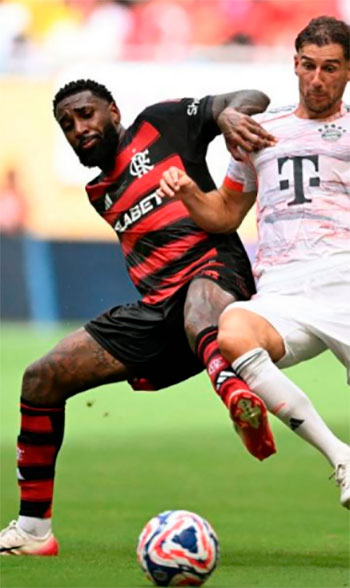 Grson marcou um dos gols do Flamengo (PATRICIA DE MELO MOREIRA/AFP)