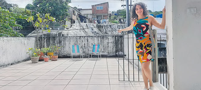 A casa de Milena, que fica no bairro de Jordo Baixo, sediar a oficina formativa gratuita (DIVULGAO)