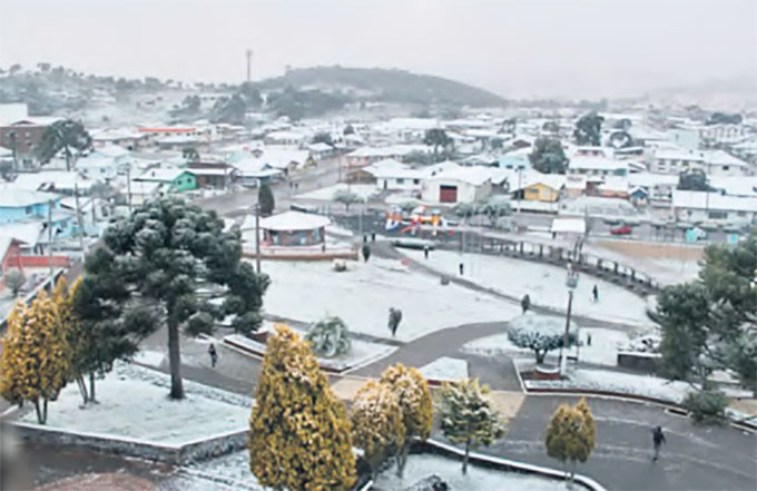 Na serra catarinense, temperaturas chegaram a -10,4C (PREFEITURA DE URUPEMA/DIVULGAO)