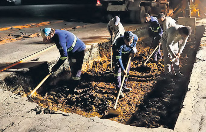 As obras so realizadas apenas no horrio das 17h s 2h para no atrapalhar o terminal (DIVULGAO)