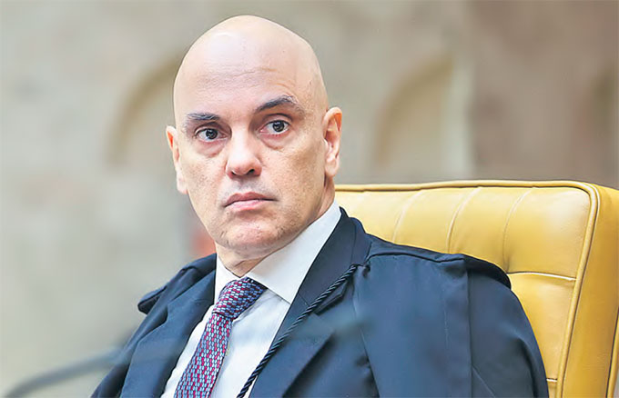 Alexandre de Moraes: Bolsonaro e filho fizeram "confisso flagrante" de atos criminosos (FELLIPE SAMPAIO/STF)