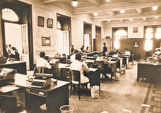 Imagem mostra a antiga redao do jornal, no centro do Recife, em agosto de 1970 (ARQUIVO/DP)