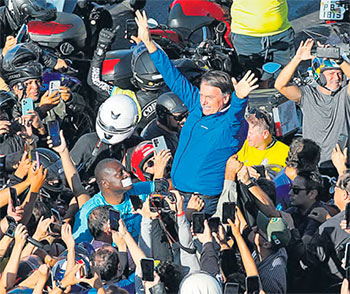 Ex-presidente acompanhou evento e no deu entrevista (SRGIO LIMA/AFP)